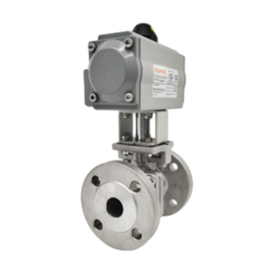 Válvula de esfera de flange de alta temperatura pneumática