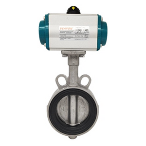 Válvula de borboleta de aço inoxidável pneumática