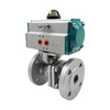 Válvula de esfera de flange pneumática