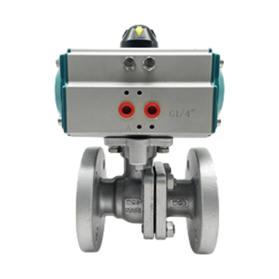 Válvula de esfera de flange pneumática