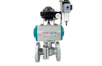 Válvula de esfera flangeada de aço carbono pneumático com interruptor limite