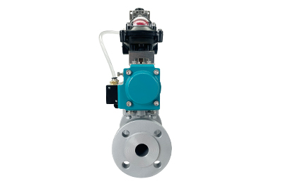 Válvula de esfera flangeada de aço carbono pneumático com interruptor limite