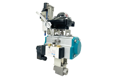 Válvula de esfera de alta pressão pneumática com interruptor de limite