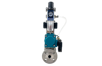 Válvula de esfera flangeada pneumática com interruptor de limite