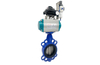 Válvula borboleta pneumática com interruptor de limite