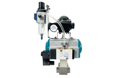 Válvula de esfera de alta pressão pneumática com interruptor de limite