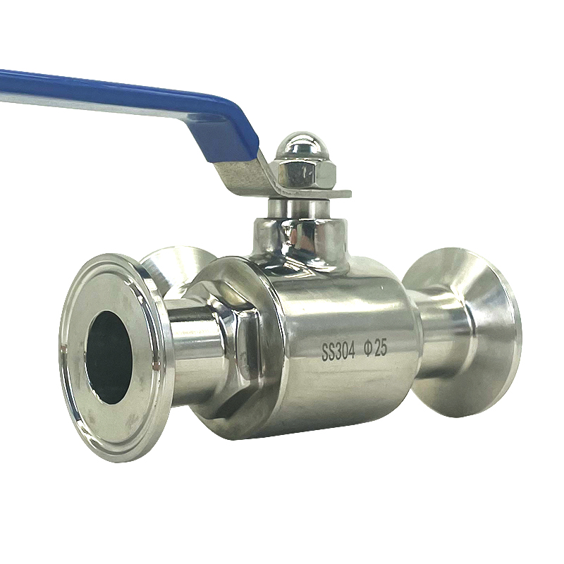 Válvula manual de esfera sanitária de 3 vias 