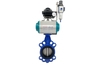 Válvula borboleta pneumática com interruptor de limite