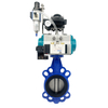 Válvula borboleta pneumática com interruptor de limite