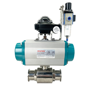 Válvula de esfera de 3 vias pneumática com interruptor de limite