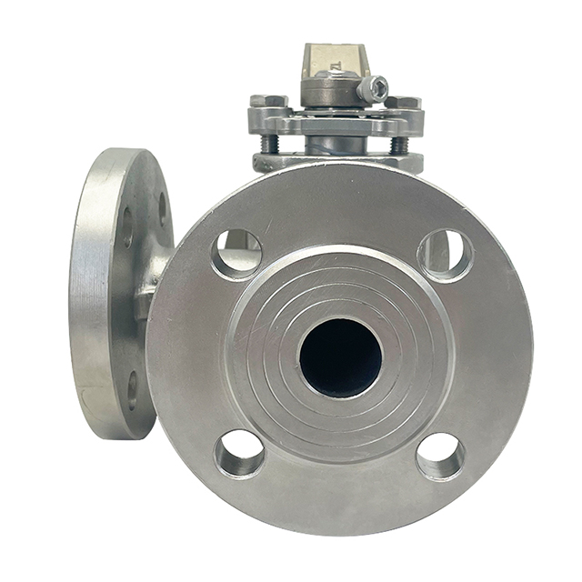  Válvula manual de esfera de flange de 3 vias