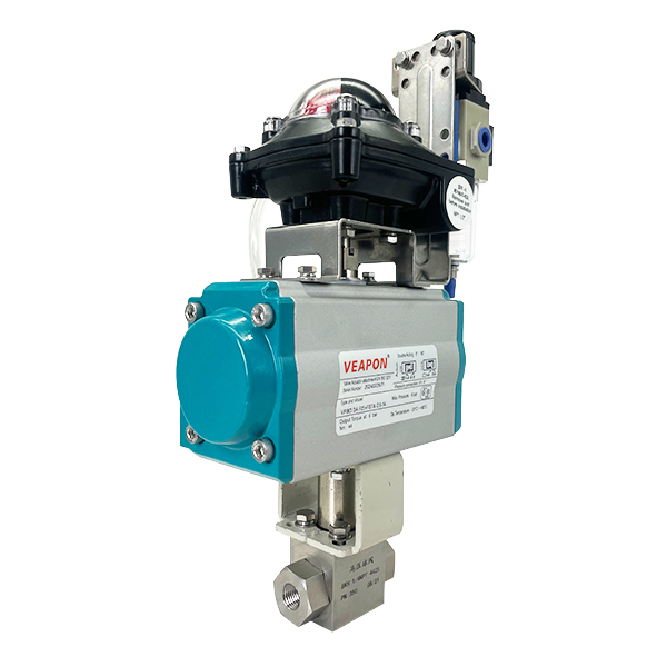 Válvula de esfera de alta pressão pneumática com interruptor de limite