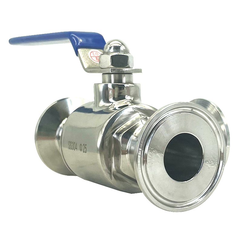 Válvula manual de esfera sanitária de 3 vias 