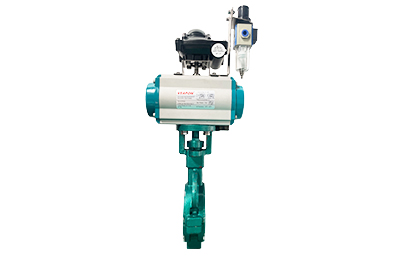 Válvula borboleta linada por flúor pneumática com interruptor limite